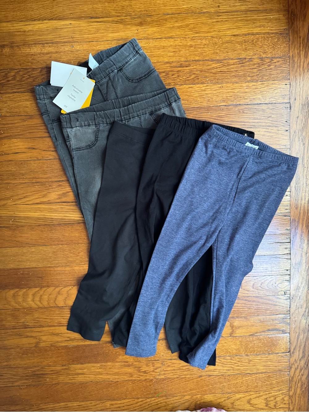 Splendid Gap H&M Kids Leggings Pack - Black, Charcoal, Blue - Size 4T